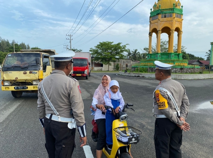 Satlantas Aceh Jaya Gelar Patroli Rutin dan Hunting dalam Rangka Operasi Patuh Seulawah