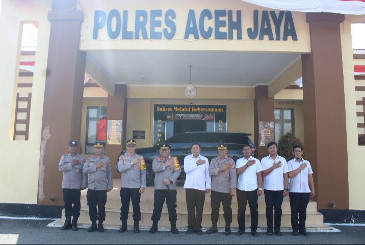 Kapolres Aceh Jaya dan PJU Menerima Tim Supervisi dari Dir Tahti Polda Aceh