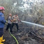 Polresta Banda Aceh Kerahkan Watercannon Padamkan Kebakaran Lahan