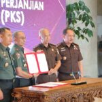 Jaksa Agung Muda Intelijen dan Komandan Pusat Polisi Militer TNI Tandatangani Perjanjian Kerja Sama