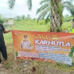 Personil Polsek Teunom Gelar Sosialisasi dan Berikan Larangan Terkait Antisipasi Karhutla