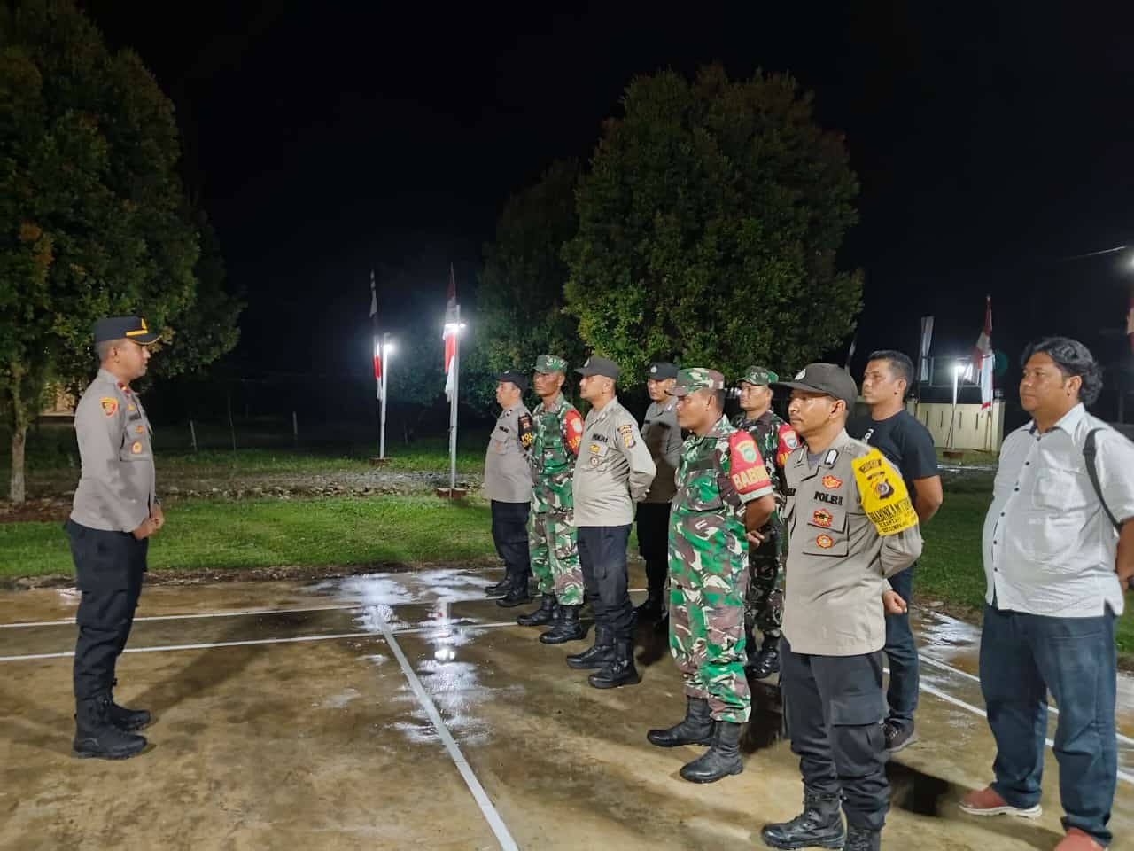 Jelang Hari Damai Aceh Sekaligus Meyambut HUT RI Yang Ke 79 Kapolsek Simpang Jernih Lakukan Apel Gabungan