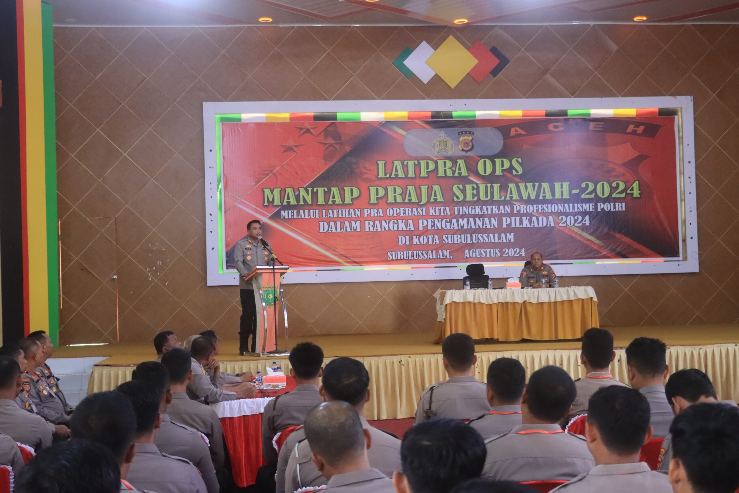 Gelar Latpra Ops Mantap Praja Seulawah 2024, Polres Subulussalam Siap Amankan Pilkada 2024