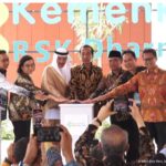 Presiden Joko Widodo Meresmikan Gedung Pelayanan Kanker Ibu dan Anak Rumah Sakit Kanker Dharmais di Jakarta Barat