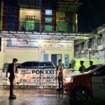 Anggota Satsamapta Polres Aceh Timur Patroli di Penginapan Atlet dan Venue PON XXI