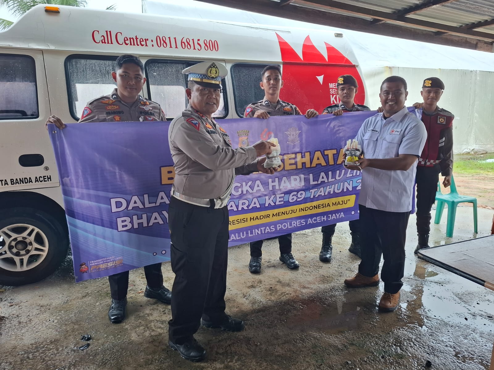 Satlantas Polres Aceh Jaya Gelar Bakti Kesehatan Peringati Hari Lalu Lintas Bhayangkara ke-69 Tahun 2024