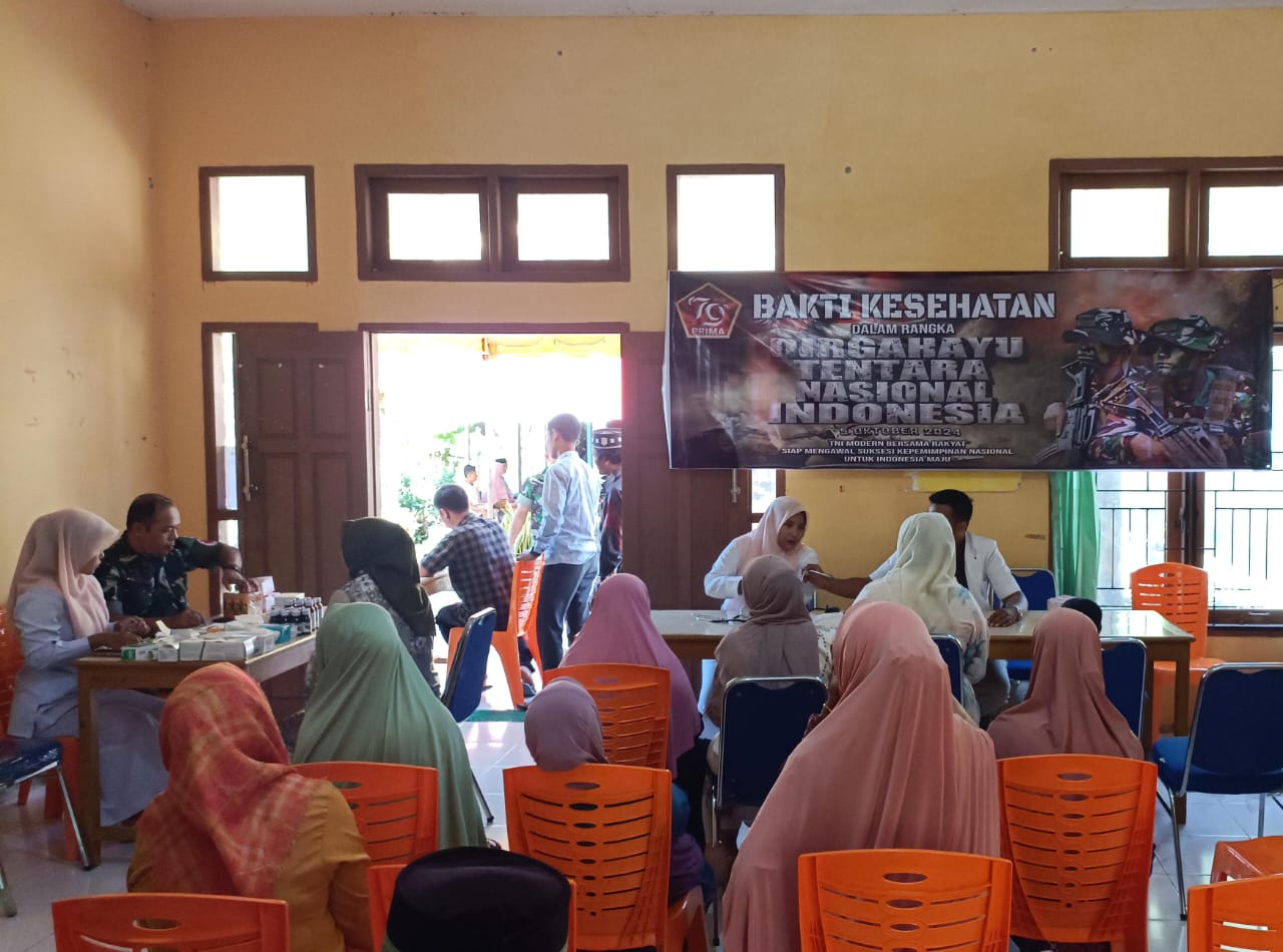 Jelang HUT TNI ke-79, Kodim 0107 Aceh Selatan Gelar Bakti Kesehatan di Desa Panjupian