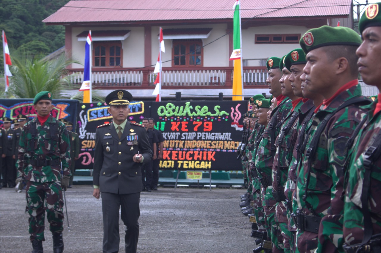 Kodim 0107Aceh Selatan Gelar Upacara Peringatan HUT ke 79 TNI Tahun 2024