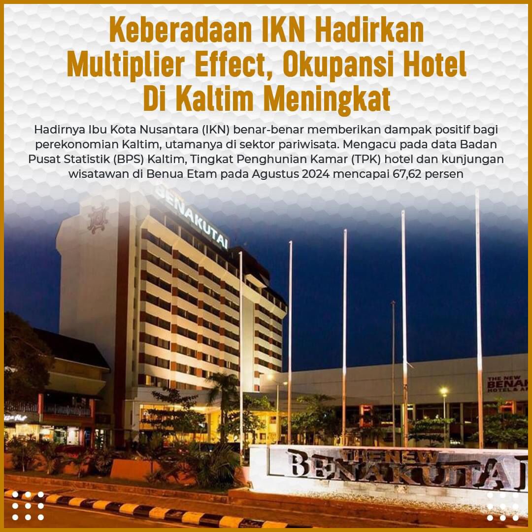 Keberadaan IKN Hadirkan Multiplier Effect, Okupansi Hotel di Kaltim Meningkat