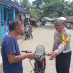 Sat Lantas Polres Aceh Jaya Gelar Kegiatan Meupepep dan Pembagian Brosur, Stiker