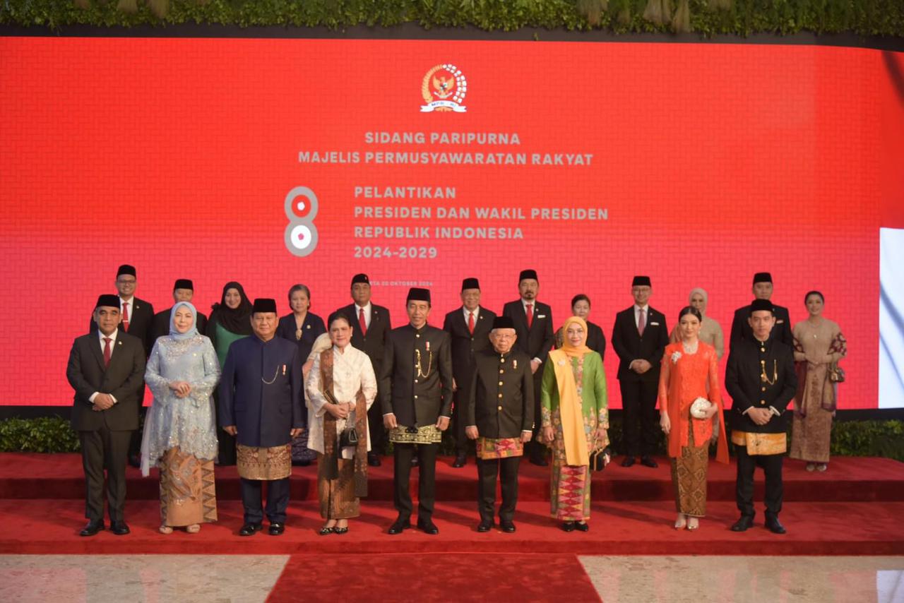 Presiden Joko Widodo Beserta Ibu Iriana Joko Widodo Menghadiri Pelantikan Presiden dan Wakil Presiden RI 2024-2029 di Gedung MPR/DPR RI, Jakarta