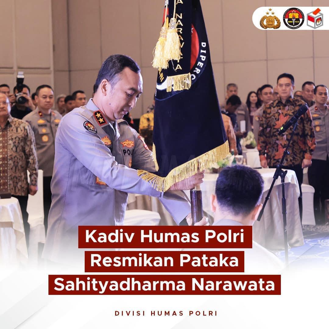 Kadiv Humas Polri Resmikan Pataka Sahityadharma Narawata