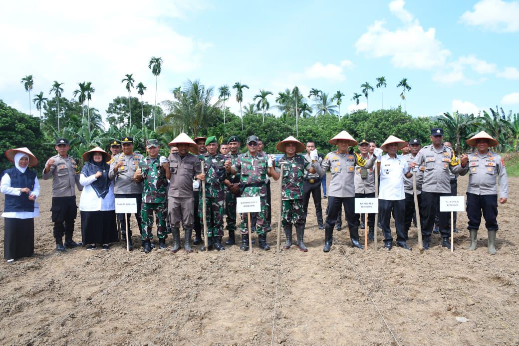 Polres Bireuen Ikuti Launching Gugus Tugas Polri Dukung Ketahanan Pangan