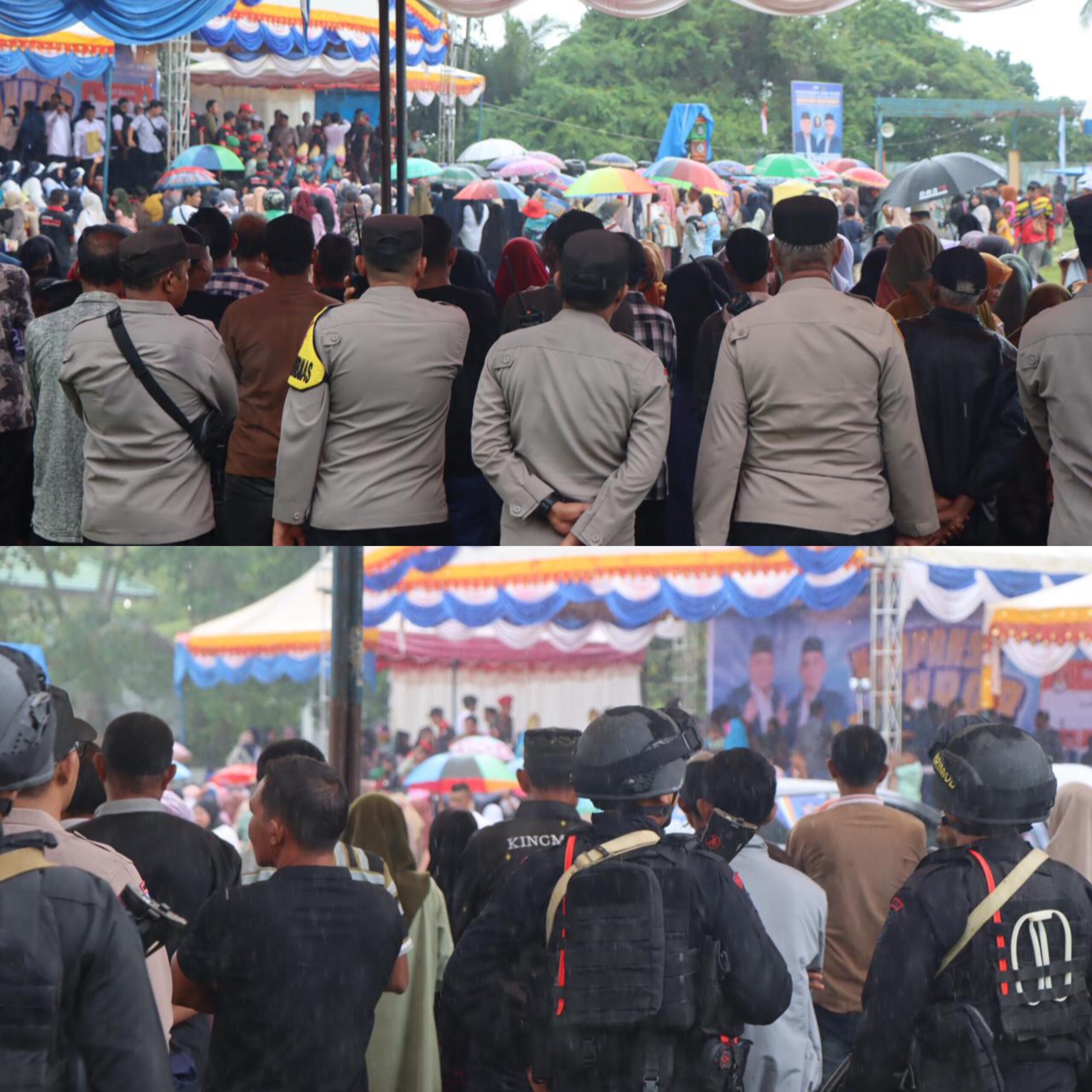 Kampanye Terbuka Paslon Bupati Wabup di Kecamatan Meukek, Polres Aceh Selatan Kerahkan 160 Personel ke Lokasi