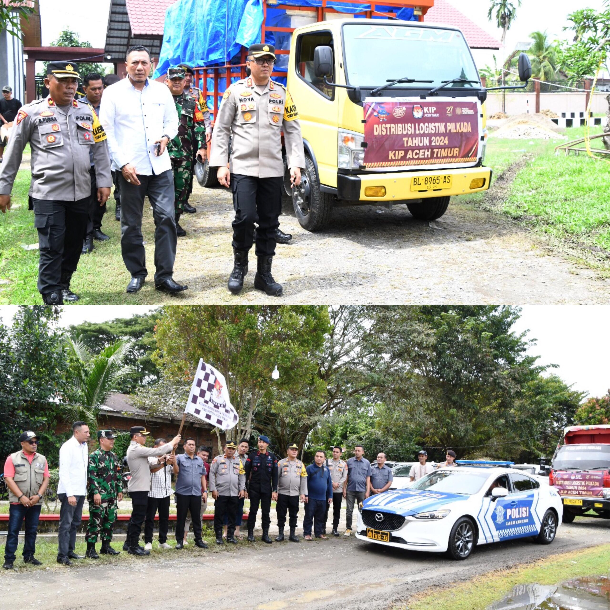 Kapolres Aceh Timur Lepas Pergeseran Logistik Pilkada 2024 Untuk Wilayah Terjauh