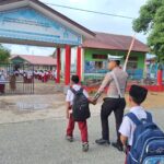 Polantas Polres Aceh Jaya Hadir dalam Kegiatan Strong Point Pagi