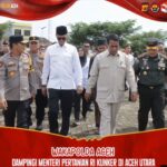 Wakapolda Aceh Dampingi Mentan Kunker di Aceh Utara