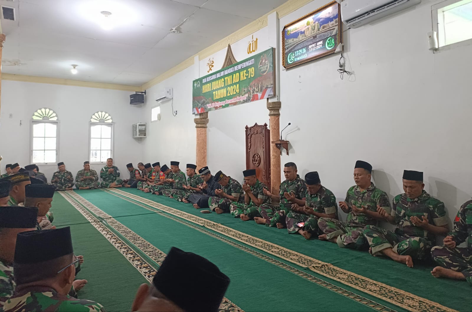 Sambut Hari Juang TNI AD, Kodim 0107/Aceh Selatan Gelar Doa Bersama