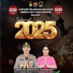 Kapolres Pelabuhan Makassar Beserta Nyonya dan Jajarannya Mengucapkan Selamat Tahun Baru 2025