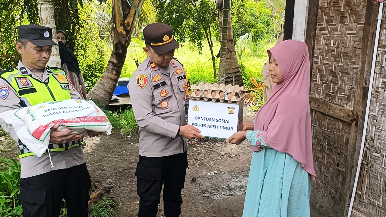 Rumah Muhammad Muriza Mendapat Perhatian Kapolres Aceh Timur