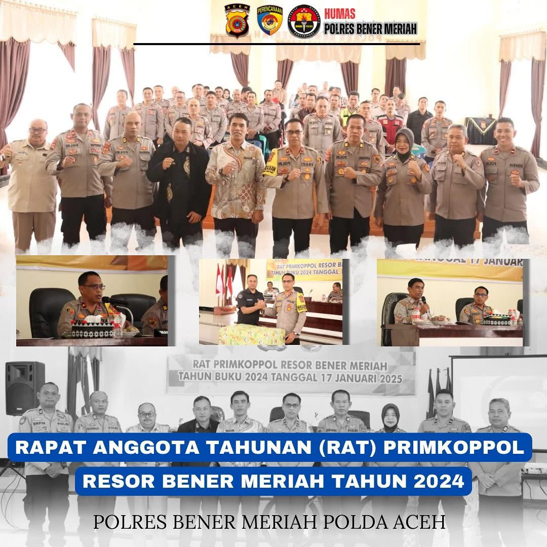 Rapat Anggota Tahunan Primkoppol Resor Bener Meriah Tahun Buku 2024