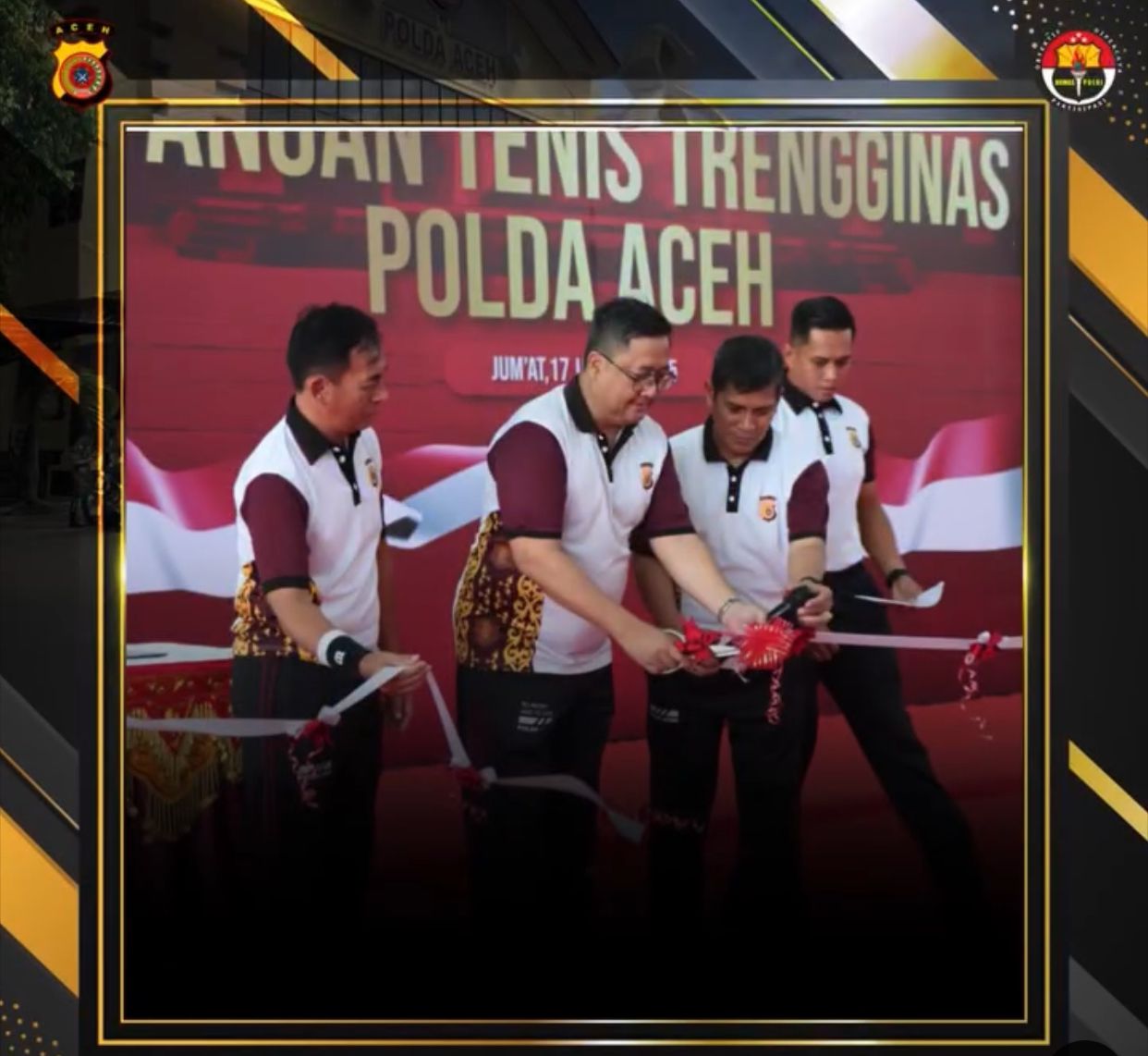 Kapolda Aceh Resmikan Lapangan Tenis Trengginas Polda Aceh