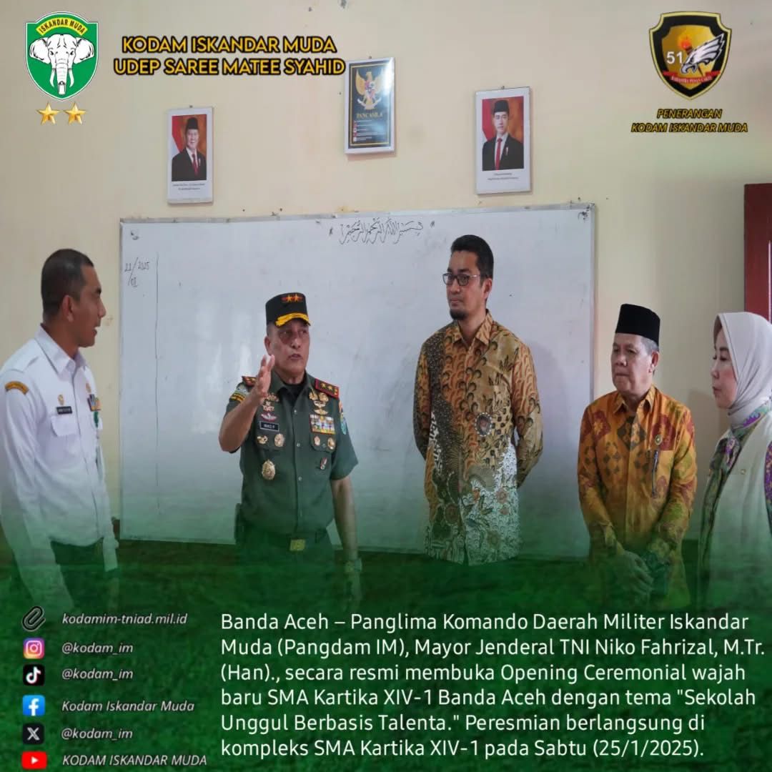 Pangdam IM Hadirkan Sekolah Kedinasan Berbasis Talenta di Kota Banda Aceh