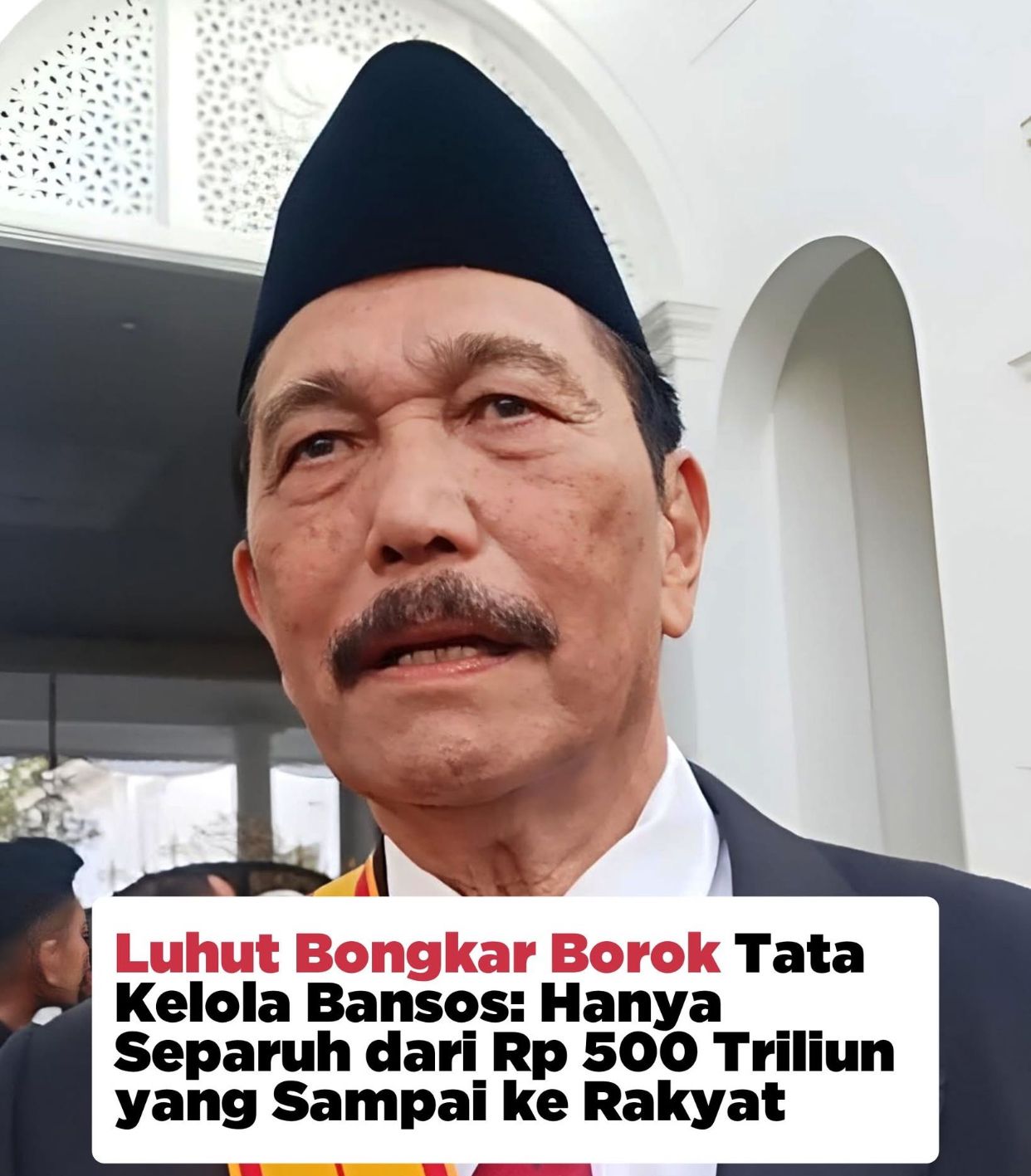 Luhut Bongkar Borok Tata Kelola Bansos: Hanya Separuh dari Rp 500 Triliun yang Sampai ke Rakyat