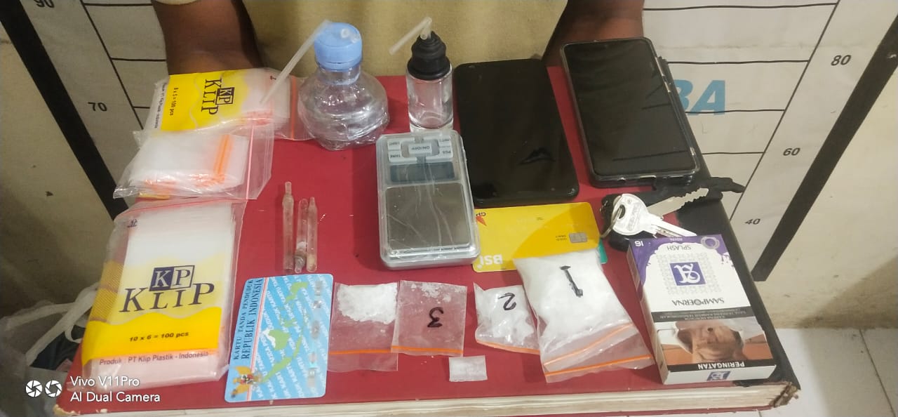 Satresnarkoba Polres Aceh Selatan Tangkap Pelaku Tindak Pidana Narkoba Jenis Sabu Seberat 2,52 gram