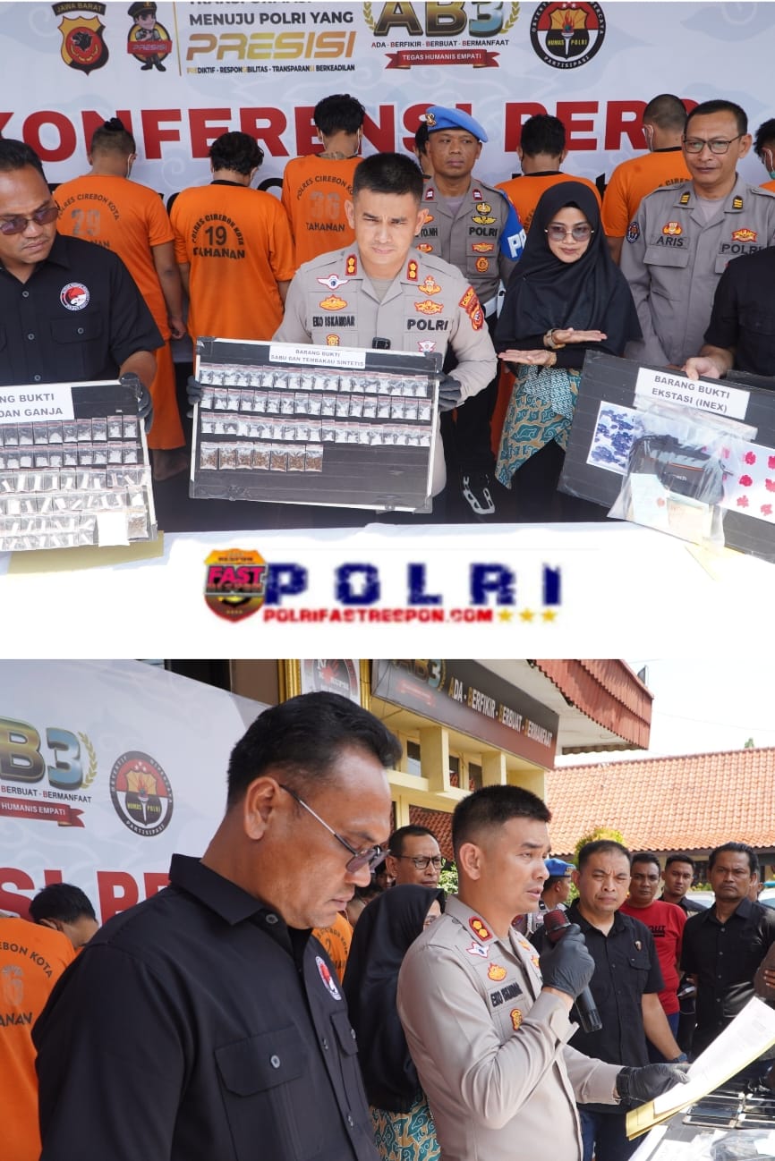 Selama 3 Bulan, Polres Cirebon Kota Berhasil Ungkap Jaringan Narkoba, Puluhan Pengedar Ditangkap