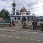 Yonif 115/ML Kerja Bakti dalam rangka Menyambut Bulan Suci Ramadhan