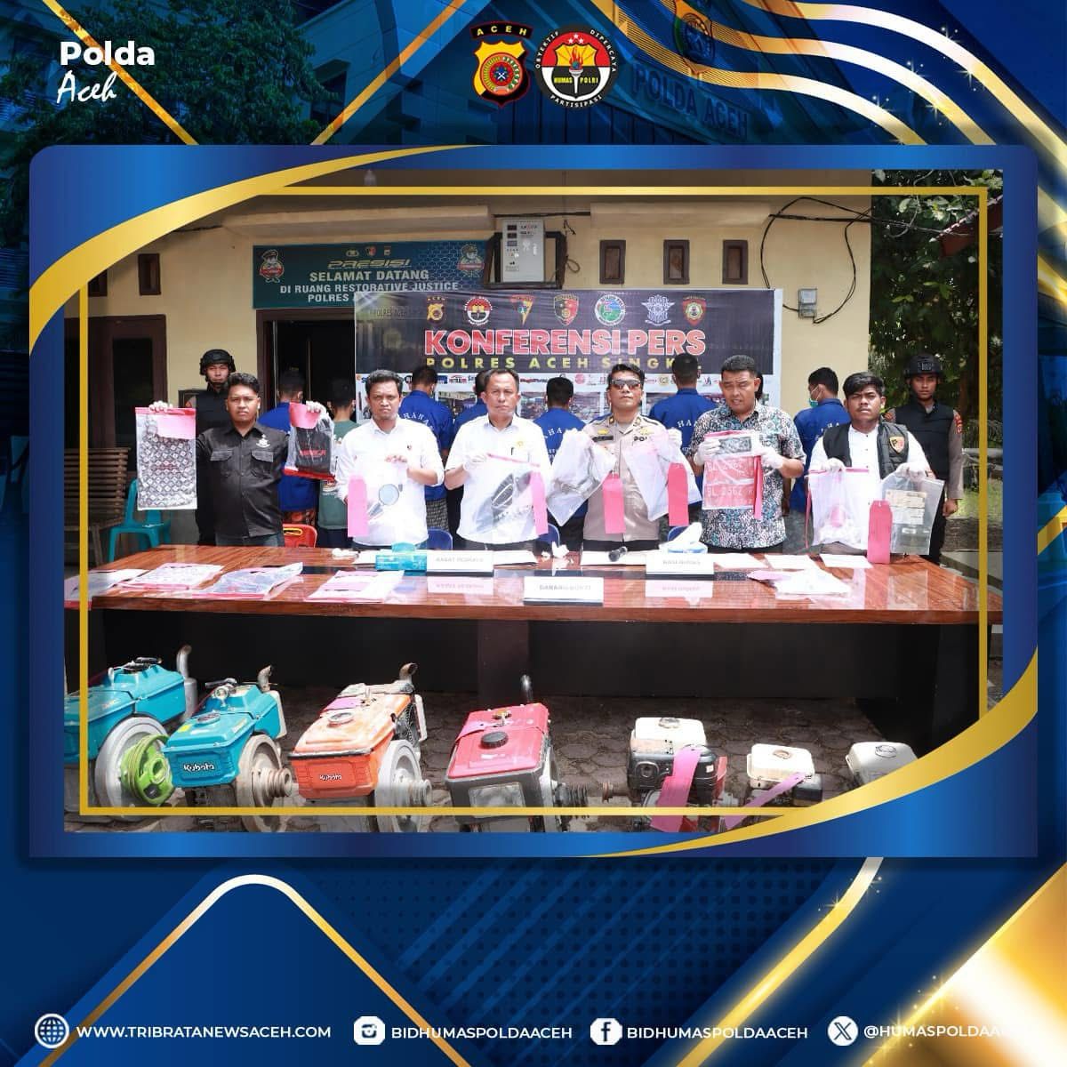 Satreskrim Polres Aceh Singkil Berhasil Ungkap Tiga Kasus pada Awal Tahun 2025