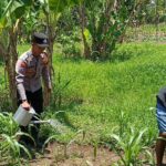 Bhabinkamtibmas Polsek Labuhanhaji Timur Memotivasi Warga Petani Dukung Ketahanan Pangan