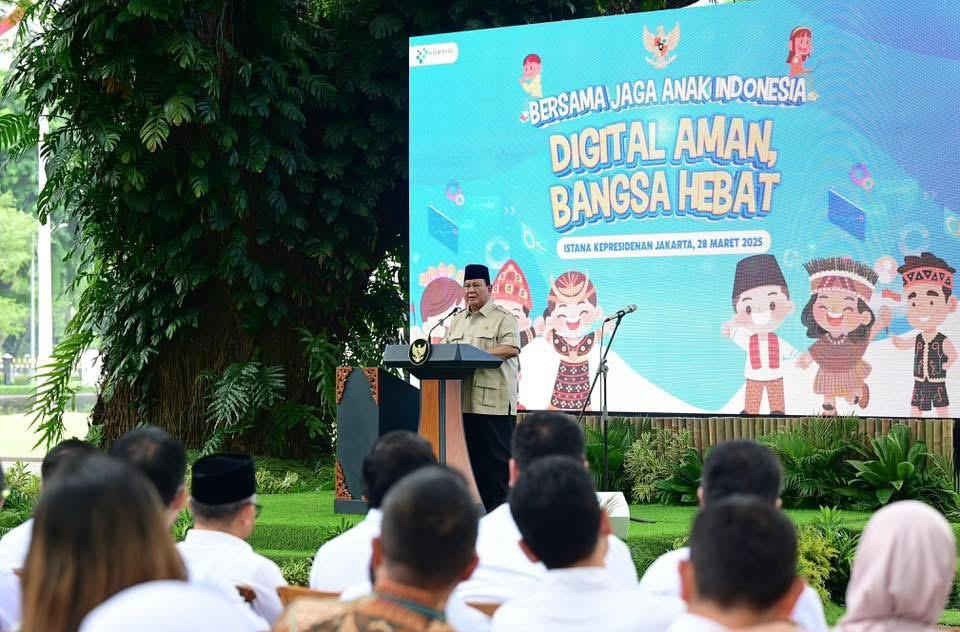 Presiden Prabowo Resmikan PP Tata Kelola Penyelenggara Sistem Elektronik Dalam Pelindungan Anak