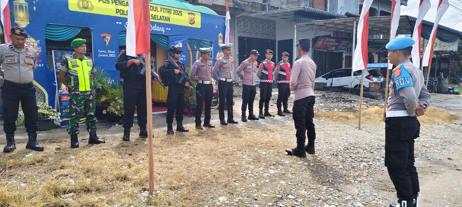 Apel Pagi Kesiapan Personel Pos Pam Ops Ketupat Seulawah 2025