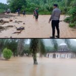 Polsek Kluet Tengah Pantau di beberapa Gampong Terdampak Banjir