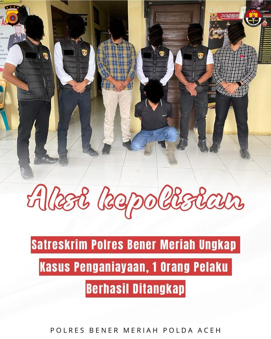 Satreskrim Polres Bener Meriah Ungkap Kasus Penganiayaan, 1 Orang Pelaku Berhasil Ditangkap