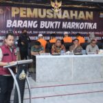 Sat Res Narkoba Polrestabes Makassar Laksanakan Giat Pemusnahan Barang Bukti Terkait Giat Ungkap Kasus TP Narkotika Dari Rekan Rekan