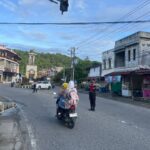 Wujudkan Keamanan dan Kelancaran Lalu Lintas, Sat Samapta Polres Aceh Selatan Laksanakan Strong Point Pagi