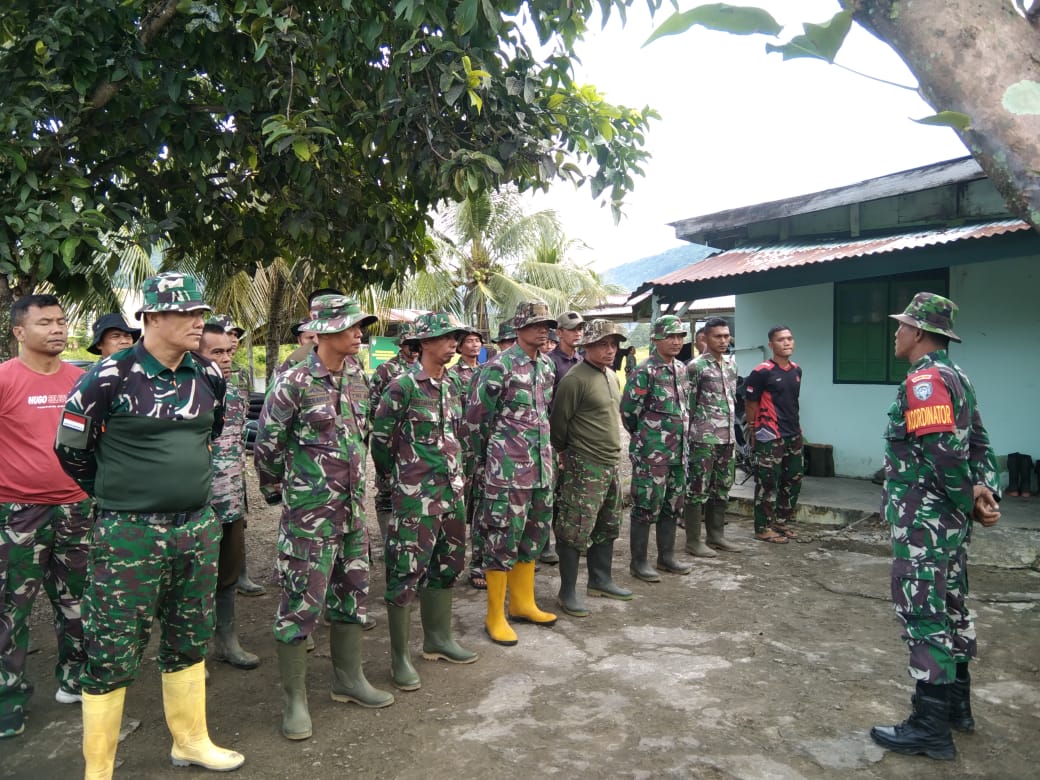Satgas TMMD ke-124 Kodim 0107/Aceh Selatan Awali Pekerjaan Dengan Rutin Melaksanakan Apel