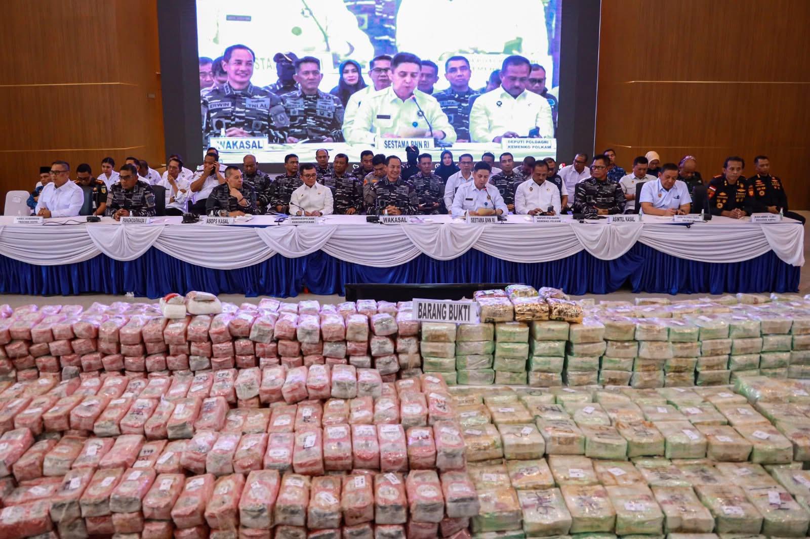 Jalankan Instruksi Presiden, Aparat Penegak Hukum Bersinergi Musnahkan ± 1,9 Ton Narkotika