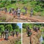 Pasang Bakisting, Satgas TMMD ke-124 Kodim 0107/Aceh Selatan Siap Lakukan Pengecoran Jalan