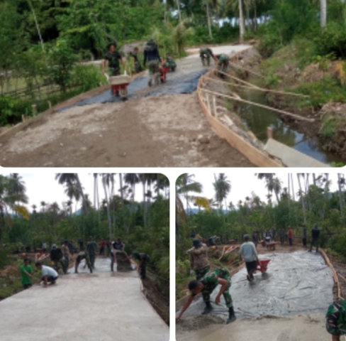 ‎Sasaran Fisik Peningkatan Badan Jalan di TMMD ke-124 Kodim 0107/Aceh Selatan Capai 75 Persen