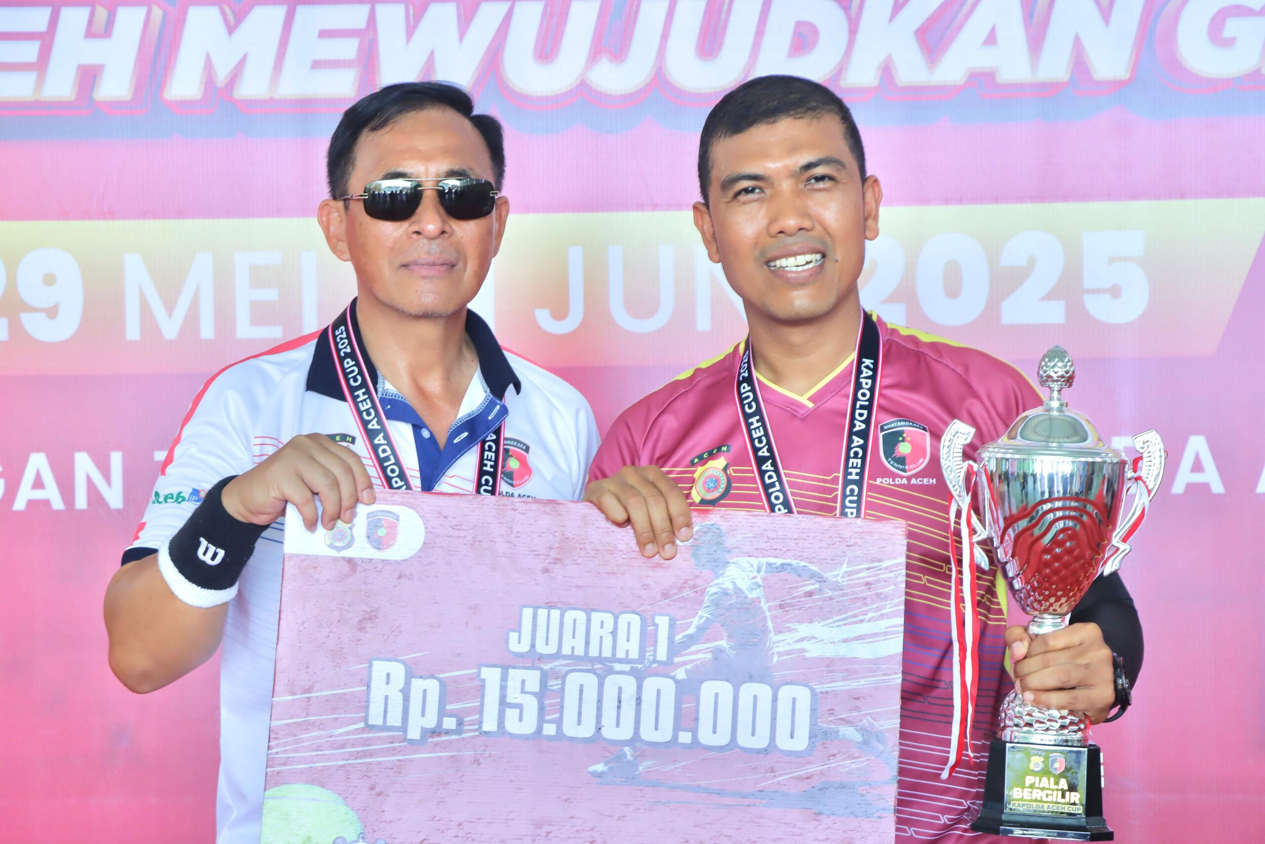 BTC Polda Aceh Juara Turnamen Tenis Kapolda Aceh Cup 2025