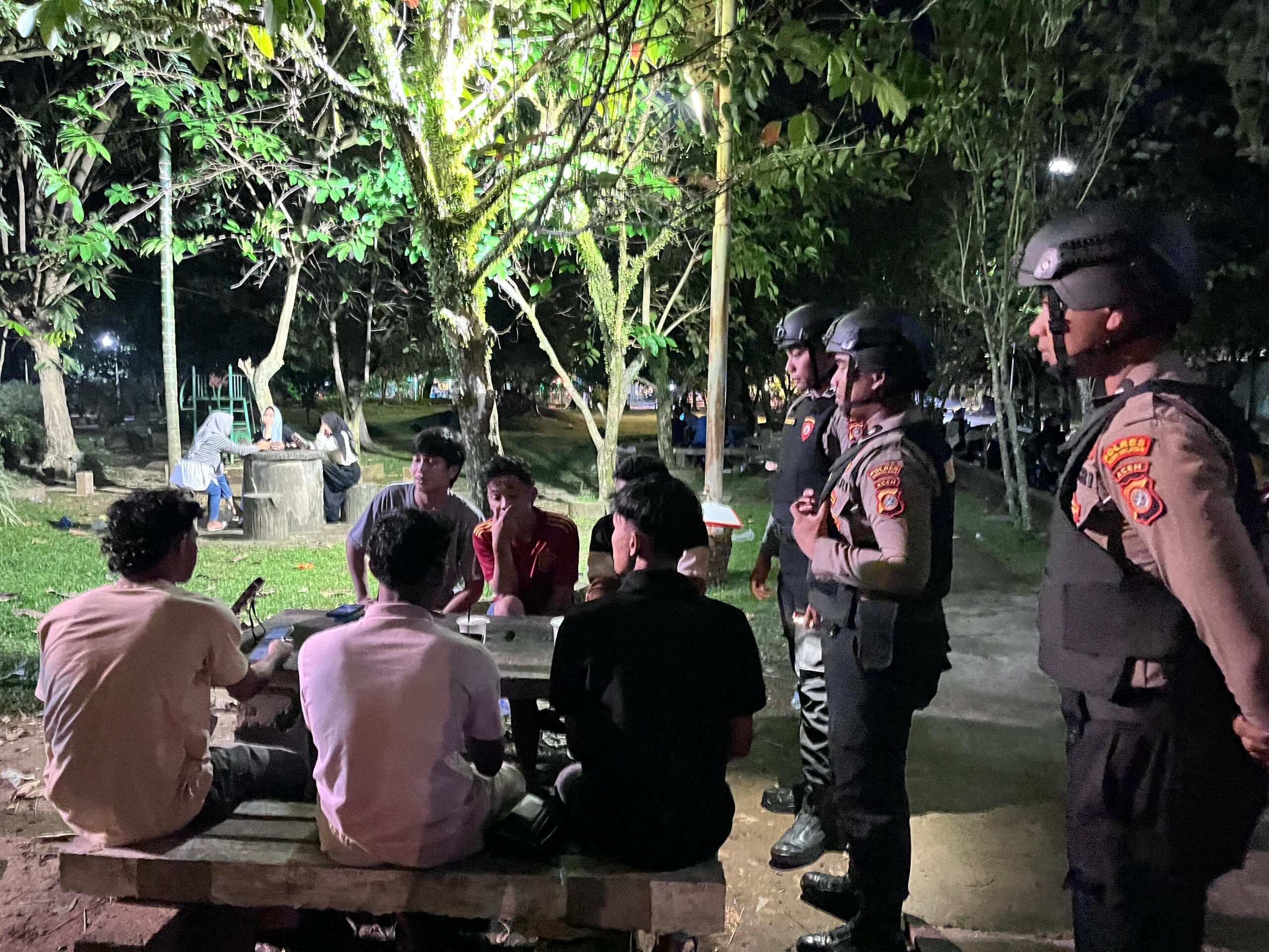 Sat Samapta Polres Aceh Selatan Laksanakan Patroli Malam Cegah Kejahatan