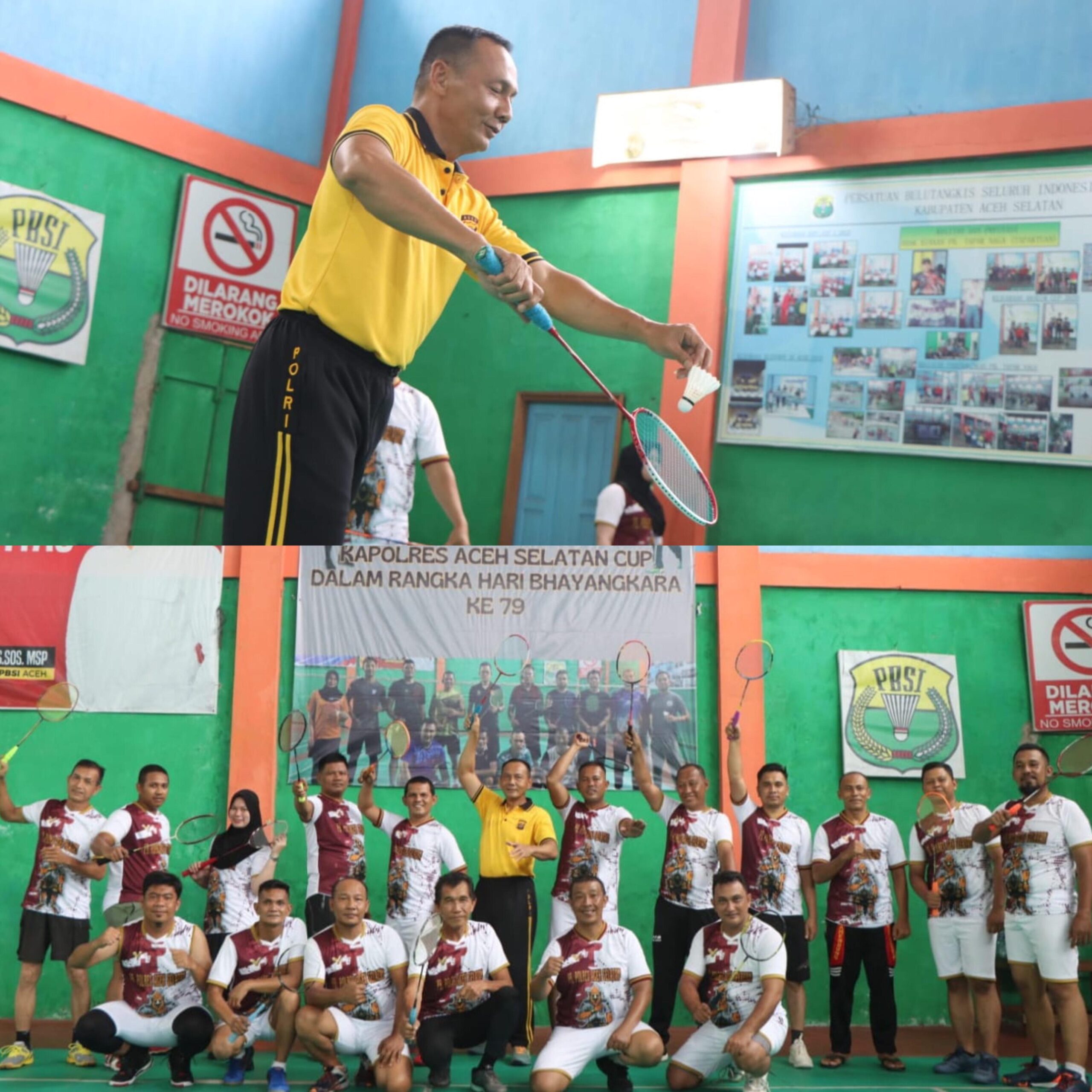 Semarak HUT Bhayangkara ke-79, Polres Aceh Selatan Gelar Kejuaraan Badminton Kapolres Cup