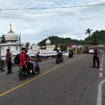 Sat Samapta Polres Aceh Selatan Strong Point Hindari Kemacetan Lalu Lintas