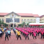 Meriahkan Hari Bhayangkara Ke-79, Polda Aceh Gelar Olahraga Bersama