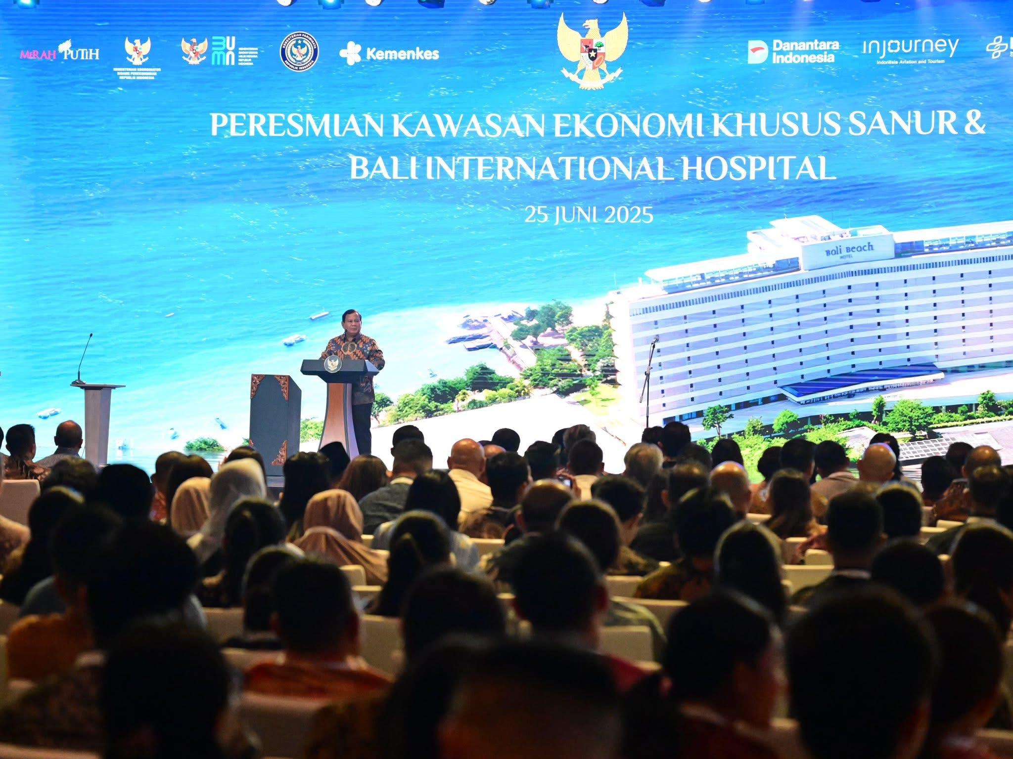 Presiden Prabowo Resmikan Kawasan Ekonomi Khusus Sanur dan Bali International Hospital di Denpasar