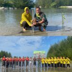 Danyonif 115/ML Berikan Kenang-Kenangan kepada Masyarakat Pasie Raja Lewat Penanaman Pohon Mangrove